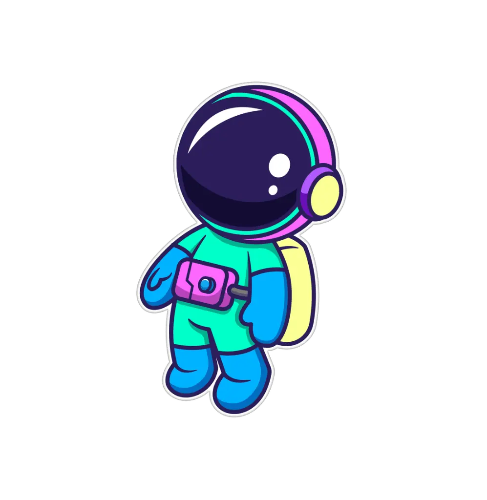 Pureweb astronaut mascot - web design and IT services Somerset West